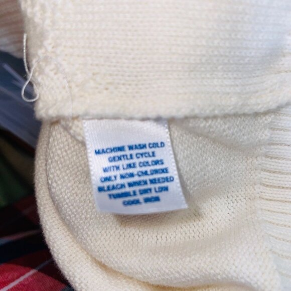 Club Room Mens L Sweater Vest Ivory Sleeveless Diamond Knit - Picture 10 of 10